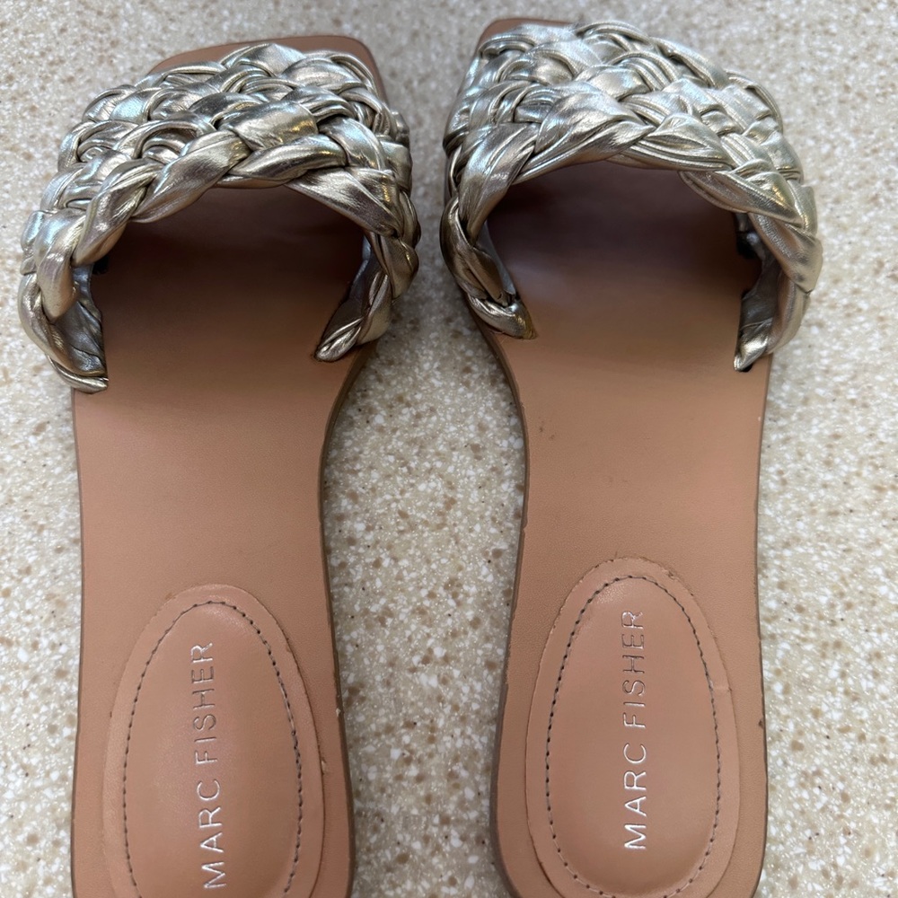 Marc Fisher Metallic Braided Women's Sandals